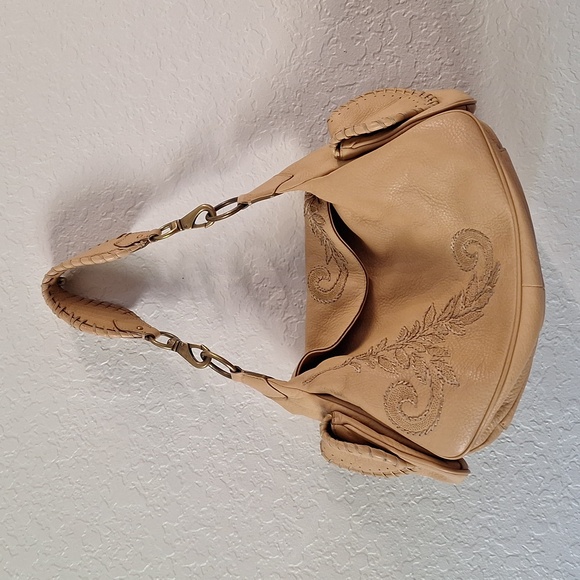 COLE HAAN Tan pebbled leather Boho Bag - Picture 11 of 11